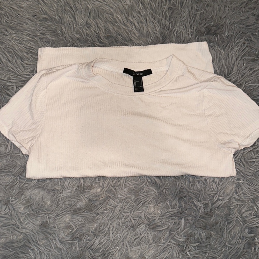 Forever 21 white stretchy shirt